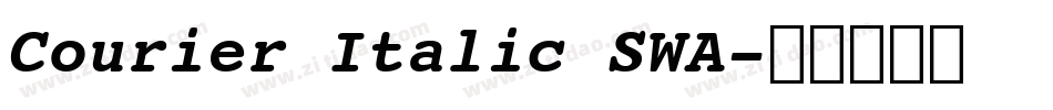 Courier Italic SWA字体转换